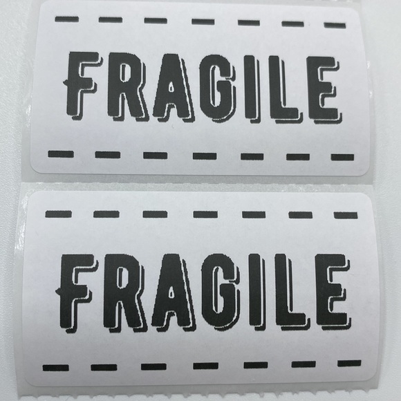 500 Fragile Thermal Printed Labels Shipping Stickers Lot Bundle - Picture 3 of 4